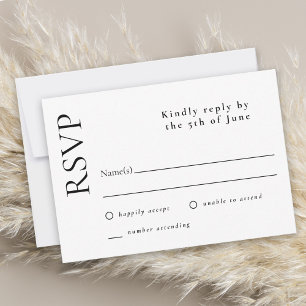 Mariage blanc simple et élégant RSVP