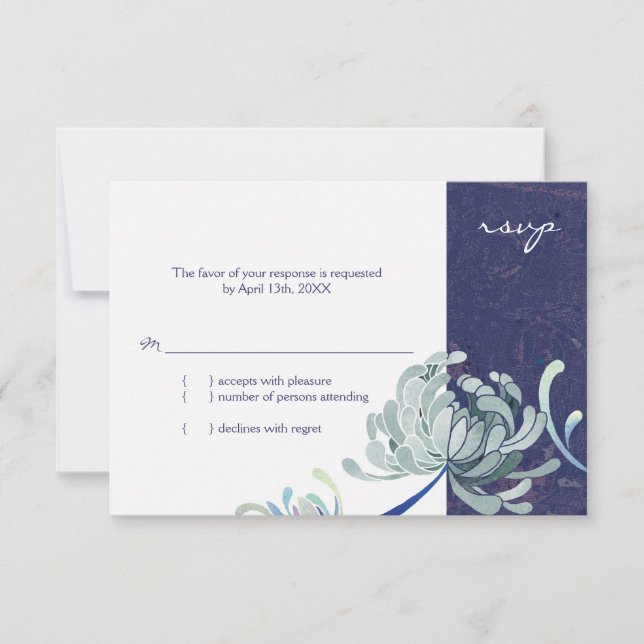 Mariage bleu et blanc de la Marine RSVP (Devant)