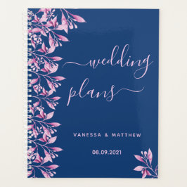 Mariage bleu rose florifères tendance script