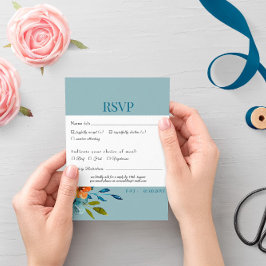 Mariage bleu turquoise en été RSVP