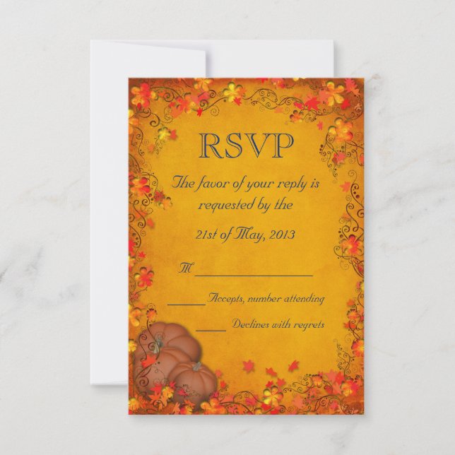 Mariage Bliss automne RSVP (Devant)