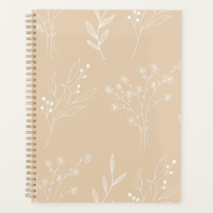 Mariage Boho Floral Blanc Beige Corner