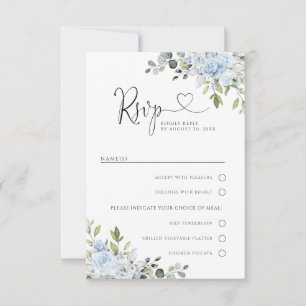 Mariage Botanique Bleu Tendre avec RSVP Choix de R