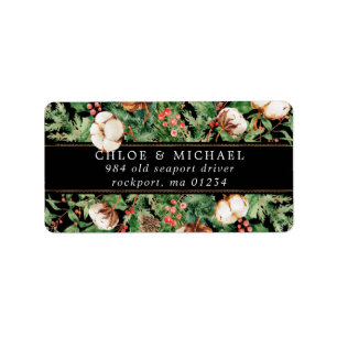 Mariage Botanique Rustique d'hiver Étiquette de co