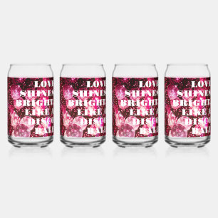 Mariage Boules de Disco Rétro Paillettes Rose Chic