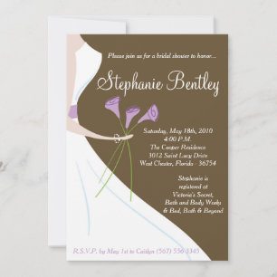 Mariage Brown Robe de douche nuptiale Invitation