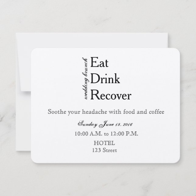 Mariage Brunch Invitation (Devant)