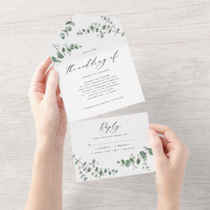 Mariage Budget Eucalyptus invitation botanique + r