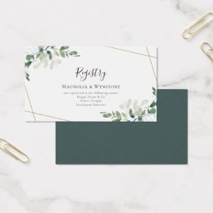 MARIAGE BUDGET Registre Eucalyptus carte de boîtie