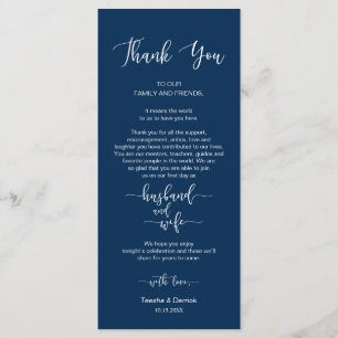 Mariage Cadre Merci, cartes bleues de la Marine