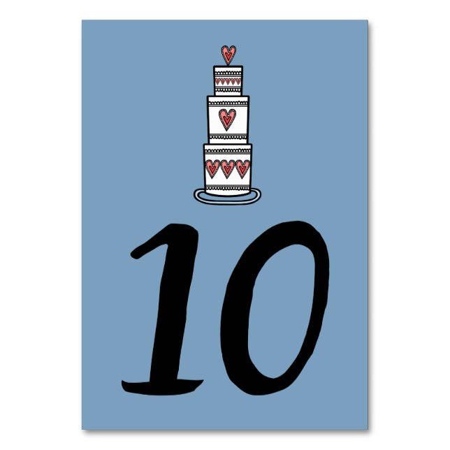 Mariage Cake Illustration Mariage Numéro de table (Par défaut)