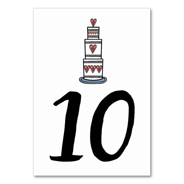 Mariage Cake Illustration Mariage Numéro de table (Par défaut)