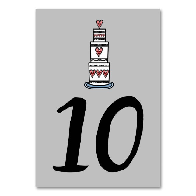 Mariage Cake Illustration Mariage Numéro de table (Par défaut)