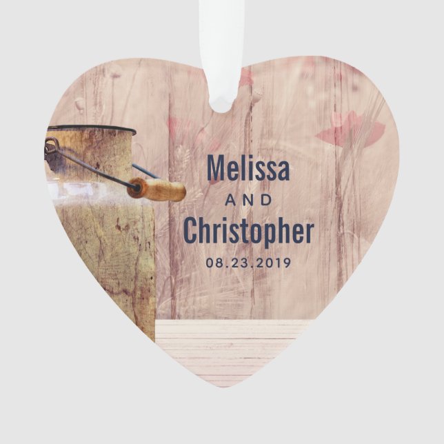 Mariage campagnard de lait rustique (devant)