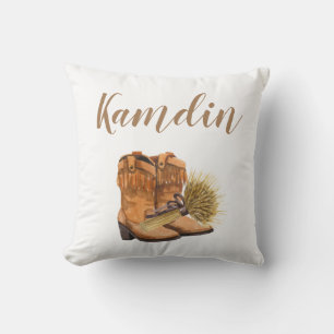 Mariage campagnard d'été Coussin personnalisé Rust