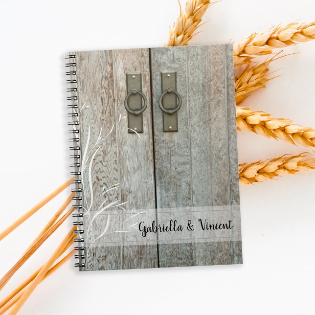 Mariage campagnard double porte à grange Carnet sp (This rustic barn door notebook makes a unique advice book or guest book for your shower or wedding.)
