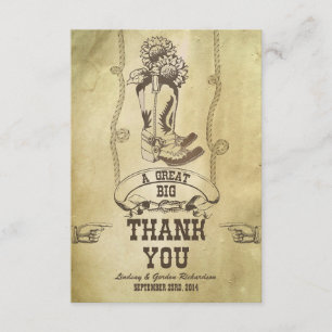 mariage campagnard occidental cartes de remercieme