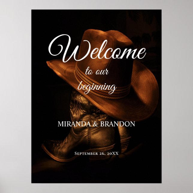 Mariage campagnard Rustic Cowboy Boots Affiche de  (Devant)