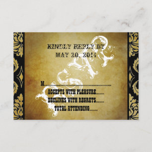 Mariage campagnard rustique RSVP