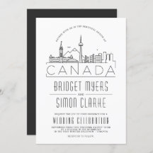 Mariage canadien | Invitation Skyline