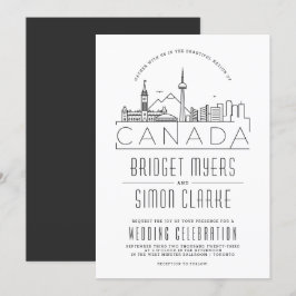 Mariage canadien | Invitation Skyline