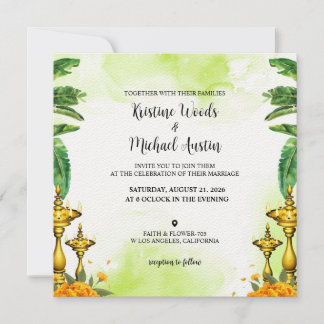 Mariage Card Water Color Invitation