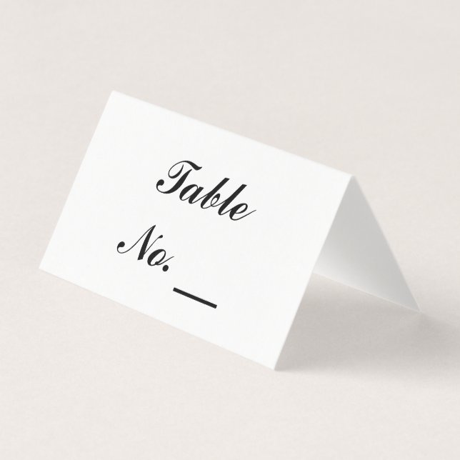 Mariage, Carte de numéro de table personnalisée pl (Front)