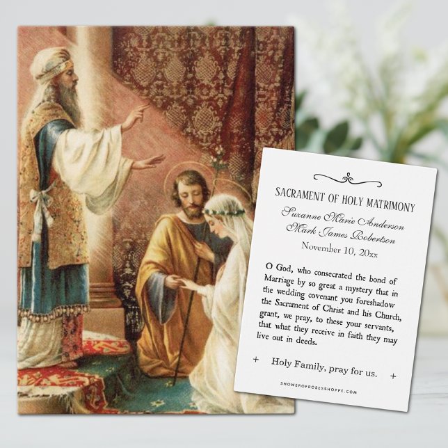 Mariage catholique Favoriser la mariée Carte Saint (Créateur téléchargé)