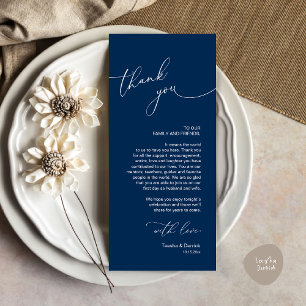 Mariage Celebration Place Setting Carte de remerci