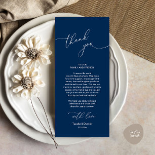 Mariage Celebration Place Setting Carte de remerci