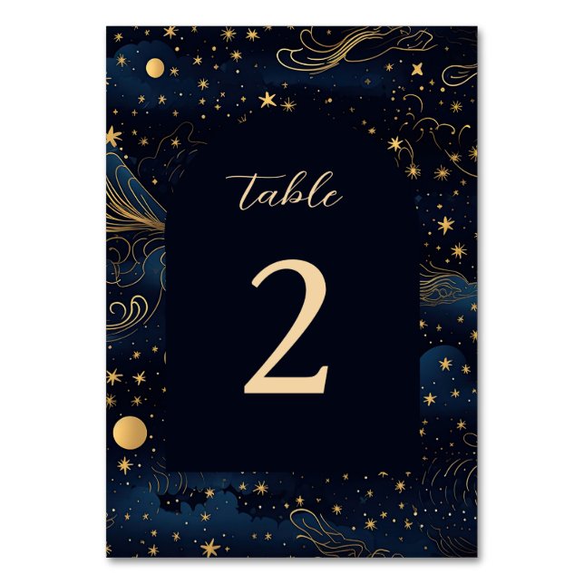 Mariage céleste Boho Numéro de table (Par défaut)
