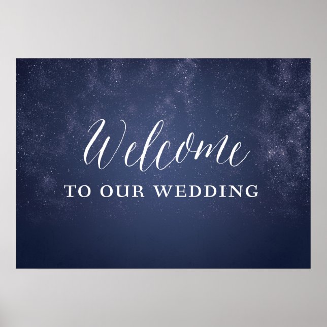 Mariage céleste de nuit Etoiles Affiche de bienven (Devant)