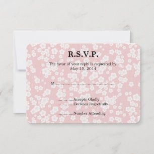 Mariage cerise en fleurs RSVP