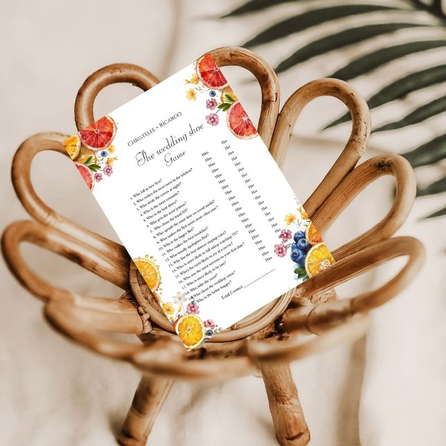 Mariage chaussure Citrus Fête des mariées carte de (Créateur téléchargé)