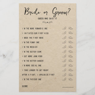 Mariage Chaussure mariée de jeu ou Groom papier ru