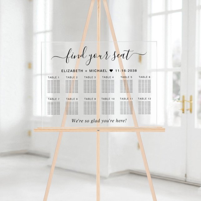 Mariage Chic 12 Table Siège (Créateur téléchargé)