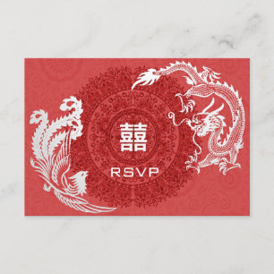 Mariage chinois Dragon-Phoenix moderne RSVP