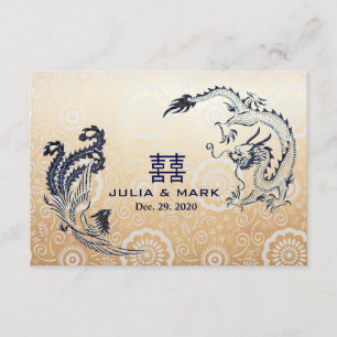Mariage chinois Dragon-Phoenix moderne RSVP