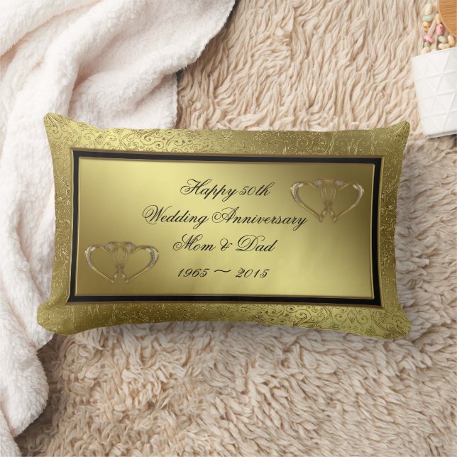 Mariage classique Anniversaire Lumbar Coussin (Couverture)