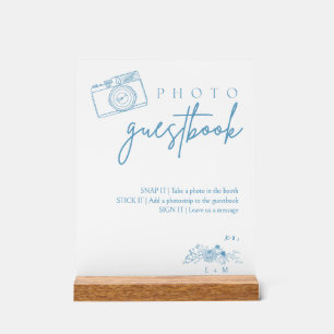 Mariage classique Floral Photo Guestbook Signal
