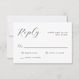 Mariage classique simple et élégant RSVP