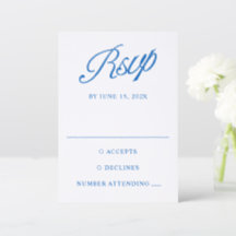 Mariage Classique Typographie Bleu et Blanc