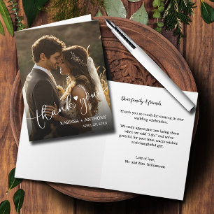 Mariage Coeur Chic Photo Merci plié