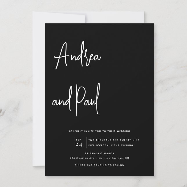 Mariage Collage Photo | Invitations Code Qr (Devant)