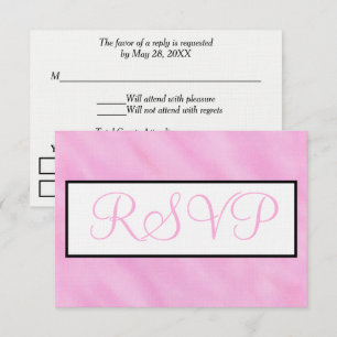 Mariage couleur rose pâle RSVP