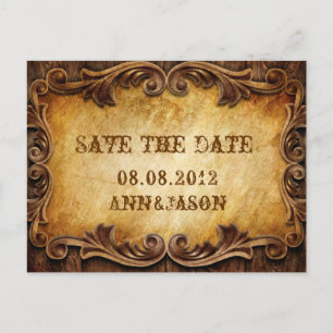 Mariage Country Cowboy Western carte de sauvegarde