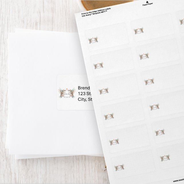 Mariage  Couple Étiquettes de adresse (Créateur téléchargé)
