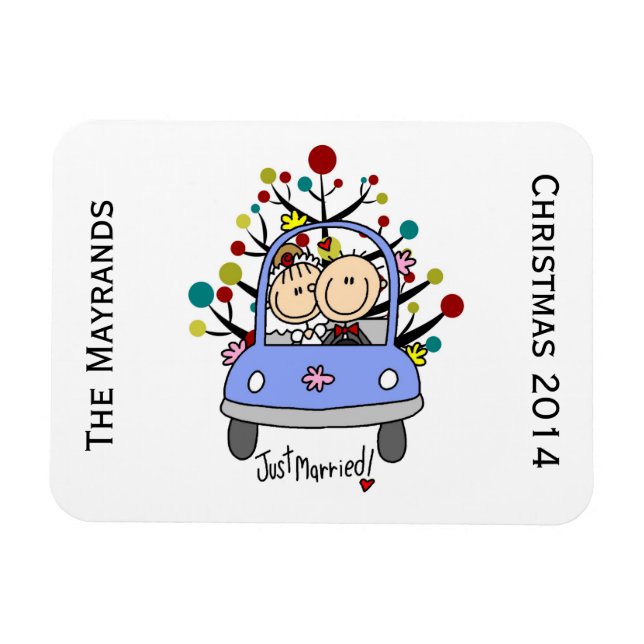 Mariage Couple Personnalisé Vacances Flexi Magnet (Horizontal)