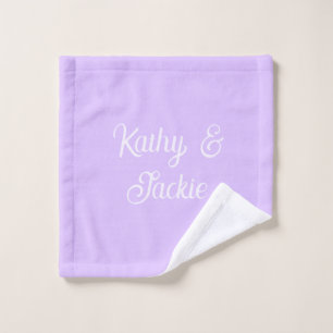 Mariage couple rétro pastel violet nom stylé na
