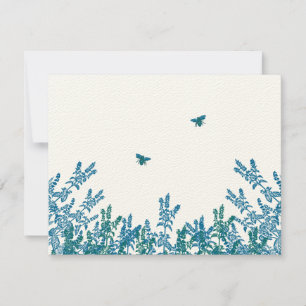 Mariage d'abeilles bleu vert sauvage RSVP #3